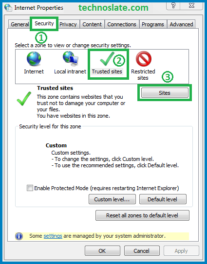 Windows Firewall - Internet Properties