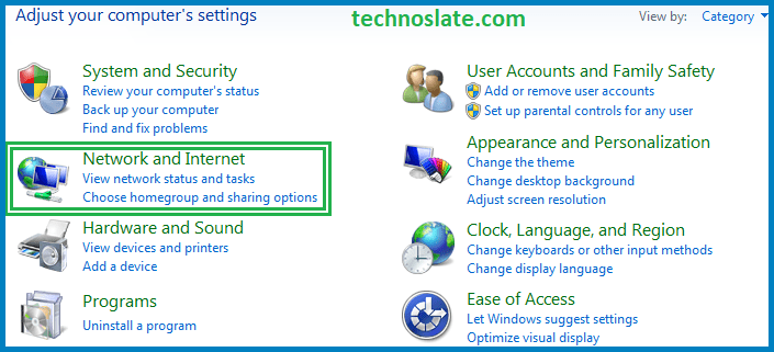 Windows Network and Internet
