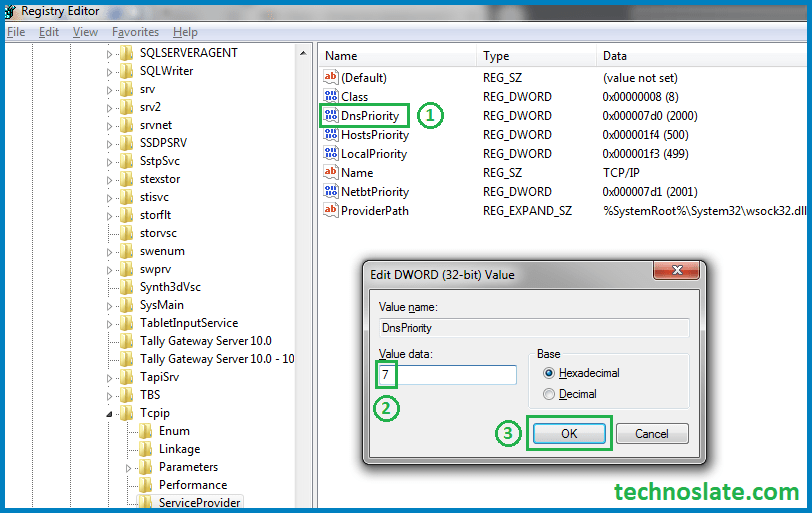 Increase Internet Speed in Windows - DnsPriority