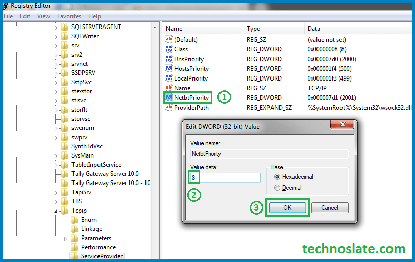 Increase Internet Speed in Windows - NetbtPriority