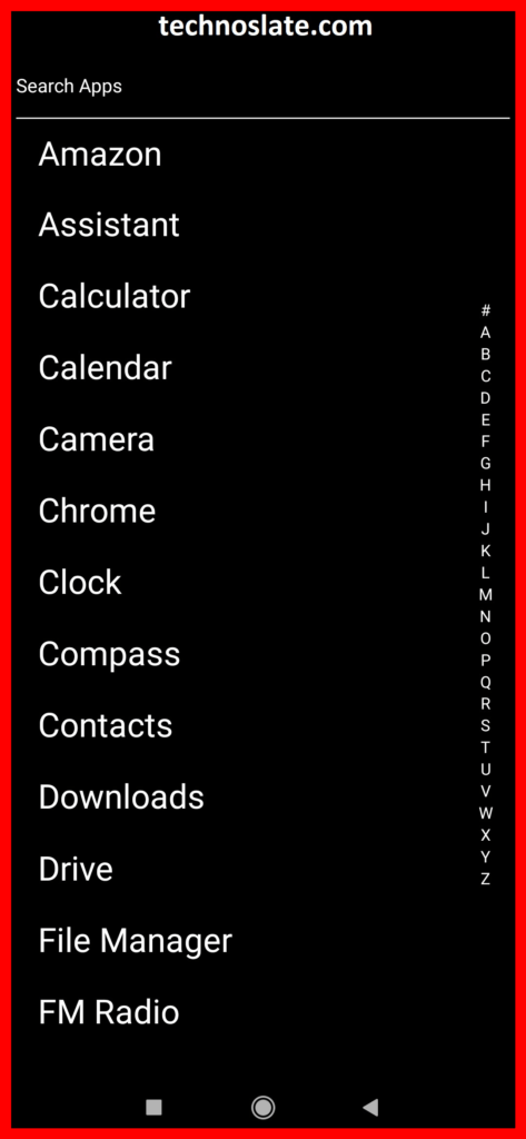 android launcher - indistractable app list