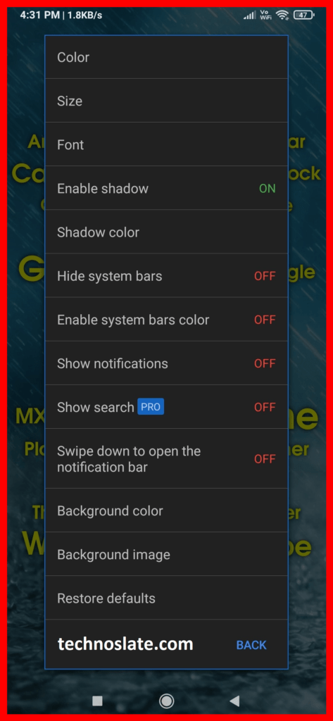 android launcher - launcher preferences