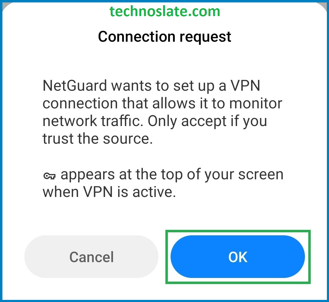 Block Internet Access in Android - Connection Request