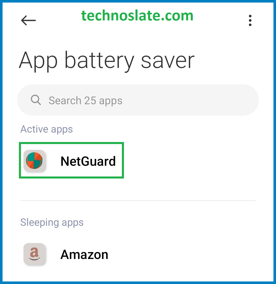 Block Internet Access in Android - Select Netguard