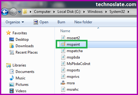 Create a Shortcut in Windows - Select Program Location