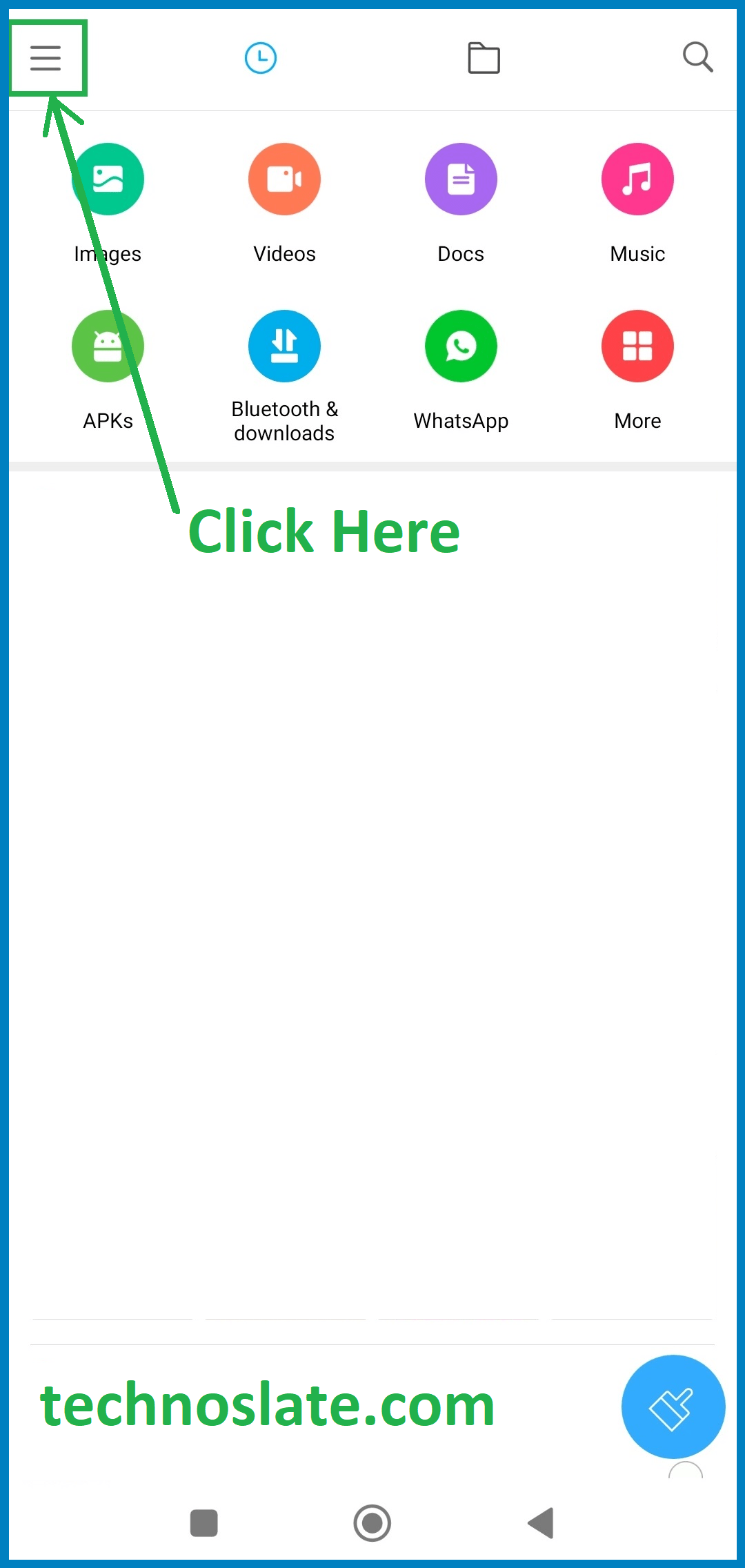 Wireless File Transfer - MI - Open Menu