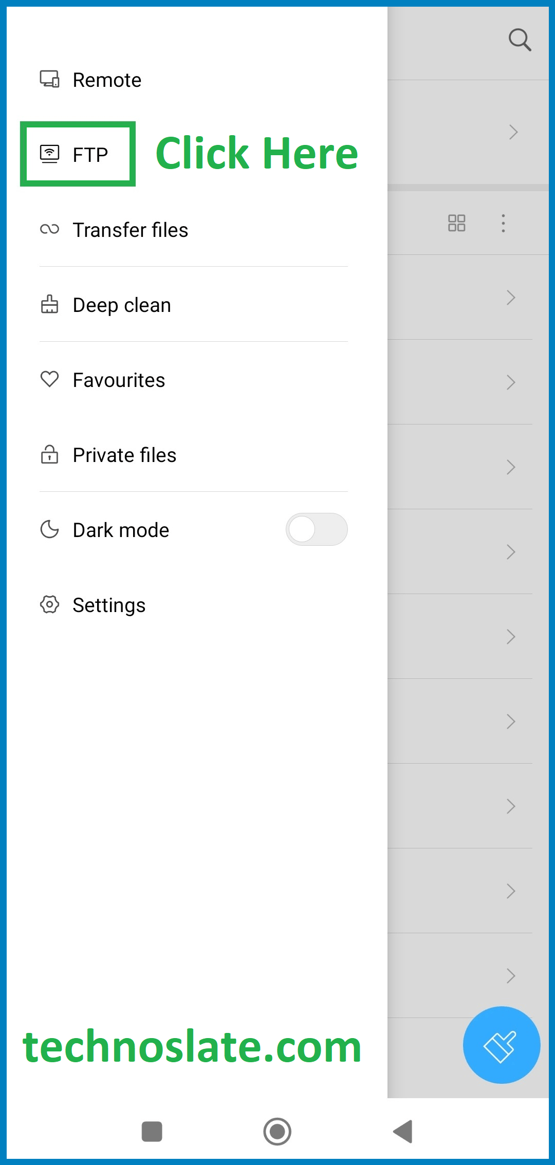 Wireless File Transfer - MI - Select FTP