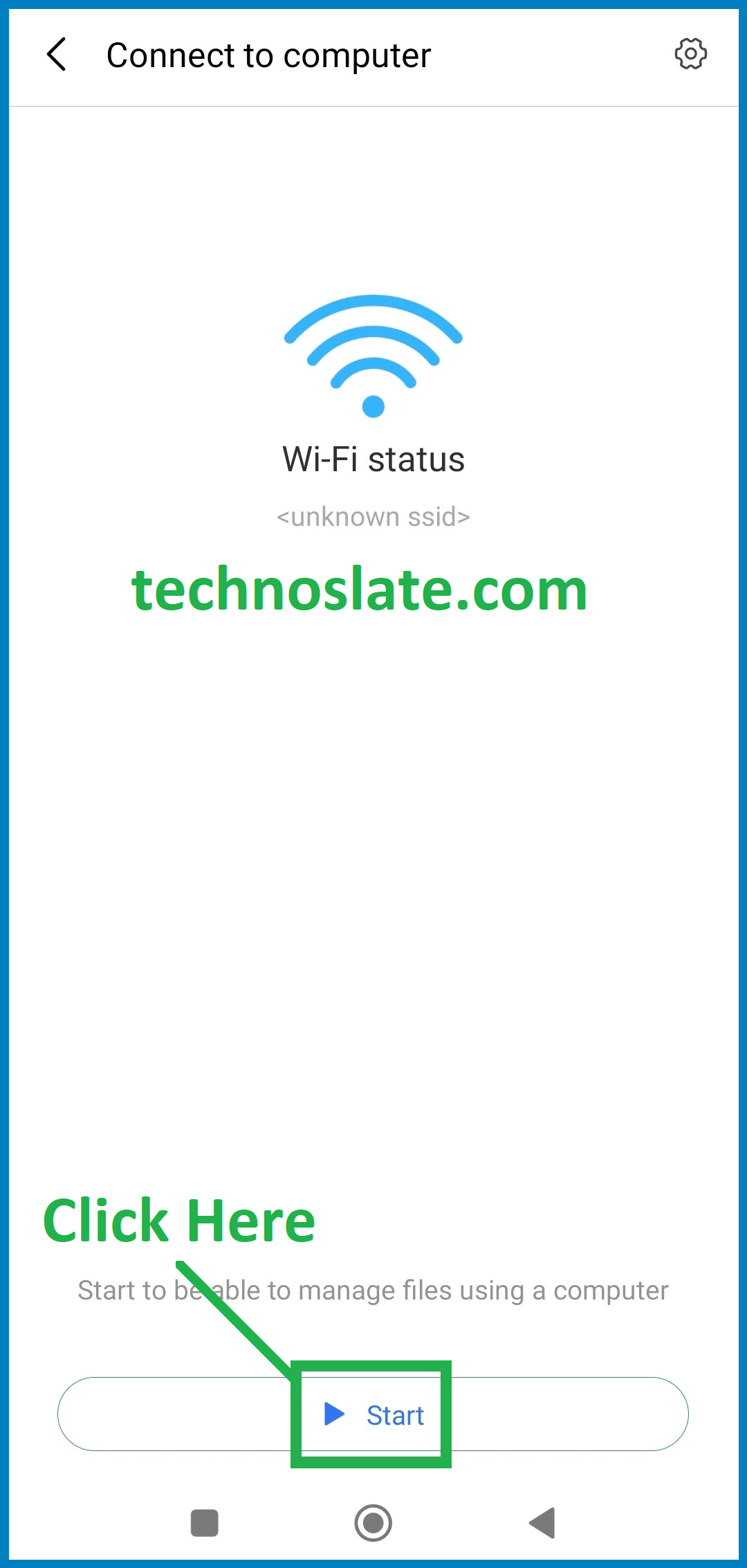 Wireless File Transfer - Shareme - Start