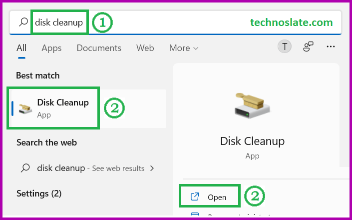 Disk Cleanup 1 to Increase Windows 11 Performance