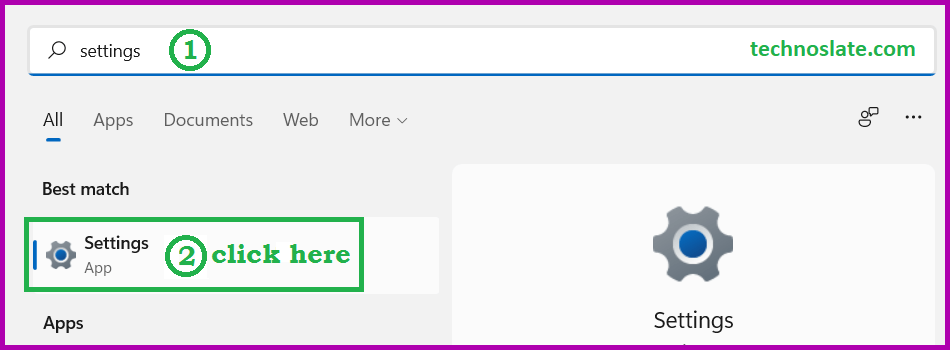 Open Settings